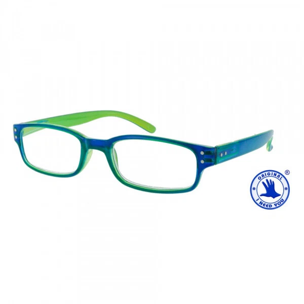 I NEED YOU GMBH Lesebrille Chaot Blau-Grün (+ 1,0 dpt)