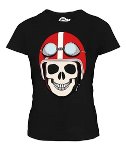 PILOTMASKE TOTENKOPF DAMEN T-SHIRT TEE SHIRT TOP 36 38 40 42 44 46 48 - Bild 1 von 14