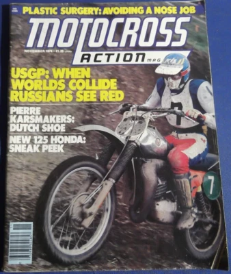 MOTOCROSS ACTION MAGAZINE-NOV 1978-FULL DG PERFORMANCE CATALOG INTACT-HUSKY 250C - Image 1 of 4