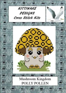 Mushroom Kingdom - POLLY POLLEN Cross Stitch Kit Kittiwake. Beginners Kit