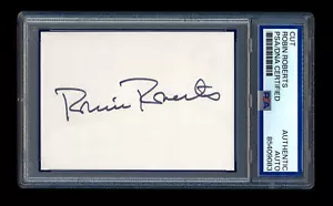 ROBIN ROBERTS SIGNED MINT CUT PSA/DNA AUTOGRAPHED PHILADELPHIA PHILLIES HOF - Picture 1 of 1