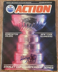 RARE! Wayne Gretzky AUTO SIGNED 1984 1st Stanley Cup Win Full Program- JSA COA - Picture 1 of 7