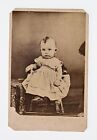 ANTIQUE CDV CIRCA 1860s O. KNIPE CUTE BABY GIRL IN DRESS PHILADELPHIA PA.