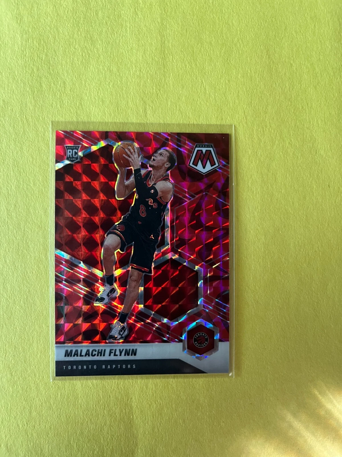 2020-21 Panini Mosaic Malachi Flynn RC RED REACTIVE PRIZM #236 Rookie Parallel 1