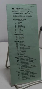 IBM SPF/TSO Version 2.2 Quick Reference Summary - GX20-2328-1 - Picture 1 of 2