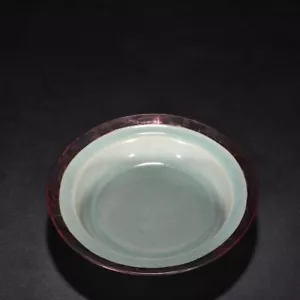 7.6" china old antique song dynasty ru kiln porcelain sky cyan glaze brush wash - Picture 1 of 9