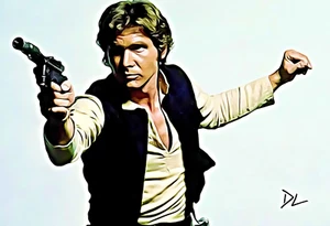 Han Solo "Star Wars" Original Pop Art Print - 13 x 19 Poster - Picture 1 of 1