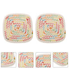 2 Pcs Woven Cup Pad Farmhouse Kitchen Pad Water Absorbent Coaster