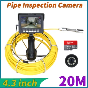 Cámara de inspección de alcantarillado industrial portátil 4,3" LCD monitor a color DVR 20M - Imagen 1 de 19