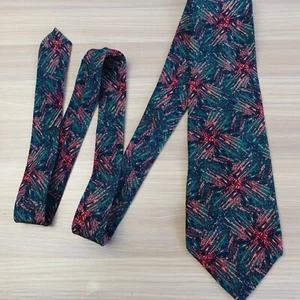 Neck Tie Men Blue Silk Atomic Art Fun Designer STONEHENGE MOLECULAR EXPRESSIONS - Picture 1 of 10