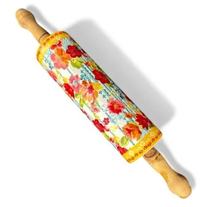 Ultra Rare 2018 Pioneer Woman Wildflower Whimsy Pattern Rolling Pin 2018DMT EUC - Bild 1 von 13