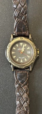 Винтажные мужские дайверские кварцевые часы фристайл аналоговый вращающийся ободок кожаный ремешок - Изображение 1 из 4