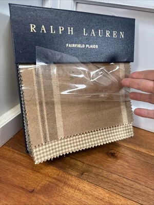 Ralph Lauren Fairfield Plaids WOOL Vintage Fabric Sample Book 2013 9x10 - Image 1 of 4