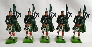 Vintage Britains Ltd Made in England Toy Soldier Lot Bagpipes Bagpipers - Bild 1 von 7