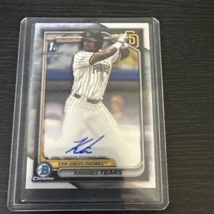 Bowman Draft Chrome 1st Prospect Auto Kavares Tears 2024 #CPA-KT Auto Padres - Imagen 1 de 4