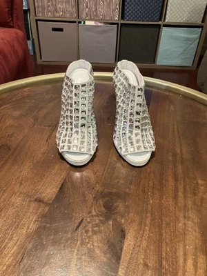 Burberry Damas Lightwell Cristal Estrás PeepToe Mules Talla 40 EE. UU. 10 Para mujeres” Foto 1 de 4