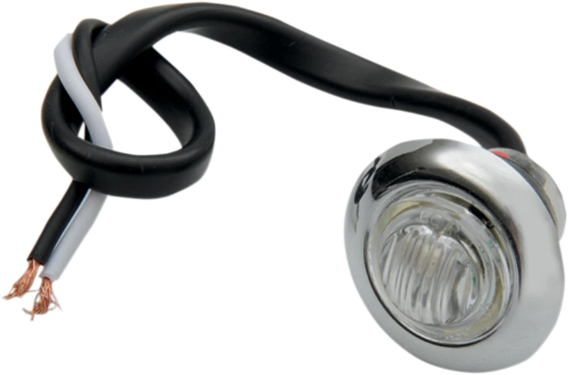 Pro One Янтарный светодиод с прозрачными линзами Хромированный мини-маркер Акцентный фонарь Harley Davidson - Изображение 1 из 3