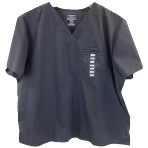 Scrubs Cherokee Workwear Professionals WW675 PWT  Men's 3XL V-Neck Top Pewter - Picture 1 of 5