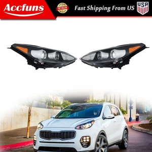 Nuevo conjunto de faros halógenos para Kia Sportage 2017-2021 con LED DRL DIESTRO+DERECHO negro - Imagen 1 de 10