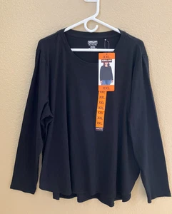 NUEVA CAMISETA KIRKLAND Signature manga larga holgada para mujer talla XXL negra nueva con etiquetas - Imagen 1 de 6