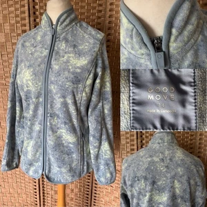 M&S GOOD MOVE Fleecejacke blau gelb FULL ZIP UK 14 L26" REISSVERSCHLUSS TASCHEN - Bild 1 von 15