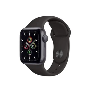 Apple Watch SE 40 mm Gris espacial Estuche de aluminio Banda deportiva de medianoche MKQQ3LLA - Imagen 1 de 3