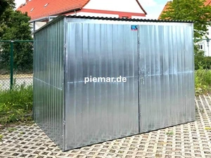 Garaje de chapa 3x2,5x2,14 m puerta de doble hoja nave galvanizada incl. entrega | 31065 - Imagen 1 de 5