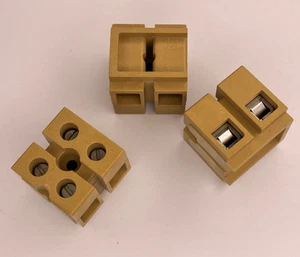 41A 2-Way 6mm² Terminal Block 690V 130°C Weidmuller MK 6/2/E Melamine - Picture 1 of 4