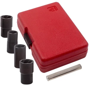 Twist Sockets Damaged Worn Wheel Locking Lug Nut  Remover Tool Set 17 19 21 22mm - Foto 1 di 12