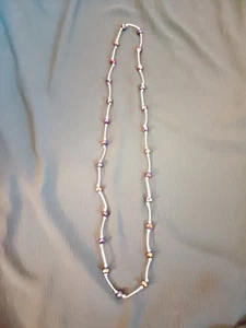 Long Vintage purple tone crystal and silver tone necklace, Lovely Condition - Picture 1 of 6