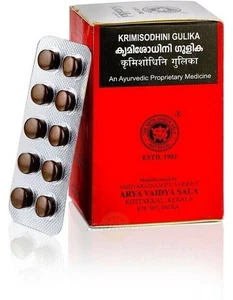 Kottakkal Krimisodhini Gulika 100 Tablets Free Shipping World Wide - Picture 1 of 5