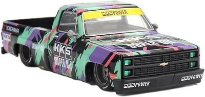 MINI GT, CHEVROLET Silverado Kaido HKS V1 1980 nero, 1/64,  MGTKHMG174 - Immagine 1 di 4