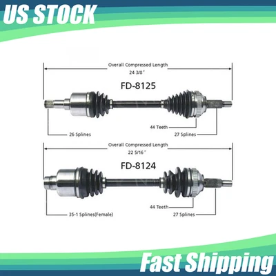 Ford Contour Mercury Mystique M.T. 1995-2000 2,0 L Par de 2 ejes delanteros CV Foto 1 de 4