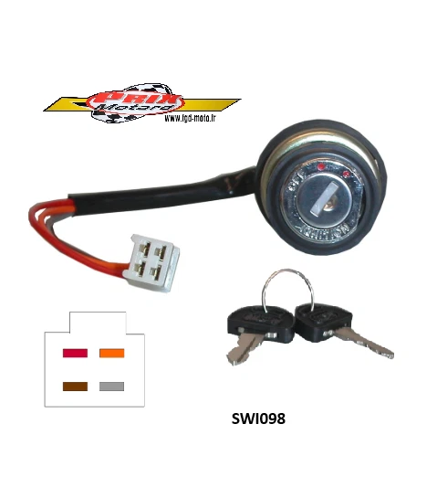 SUZUKI GT 750 1972/1977 CONTACTEUR A CLE 4 FILS NEUF - Imagen 1 de 1