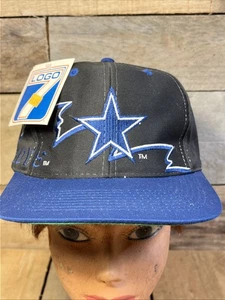Vintage 90er Dallas Cowboys Logo 7 Athletic Haizahn NFL Snapback Mütze Neu mit Etikett - Bild 1 von 23