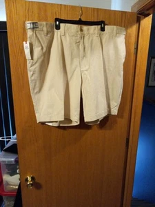 Mens Izod Saltwater Big/tall  Shorts The Washed Chino 50 Inseam 10.5 Flat Front - Picture 1 of 10