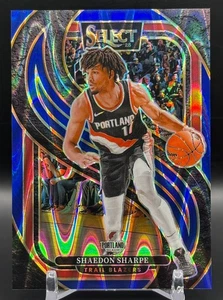 2024-25 Select Shaedon Sharpe Premier Level Blue Tectonic Prizm /99 #152 Blazers - Bild 1 von 2