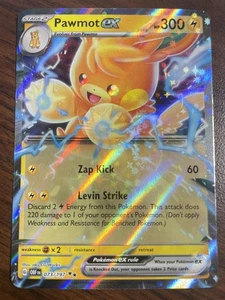 Pokemon TCG - Pawmot ex 73 Holo Doppia Rara Fiamme Ossidiana OBF - Near Mint - Foto 1 di 2