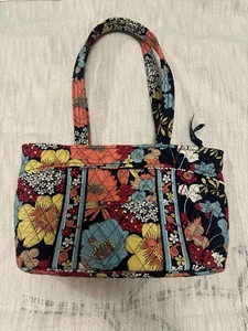 Vera Bradley Tote Happy Snails 2011 Retired Vibrant Floral Patter VERY RARE FIND - Picture 1 of 7