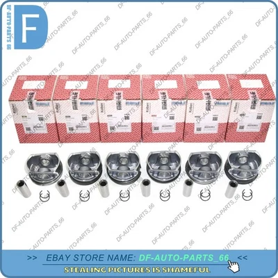 6X STD Pistons & Rings for Volvo S60 S80 V60 XC60 XC70  3.0T T6 B6304T 30750892 - Image 1 of 4