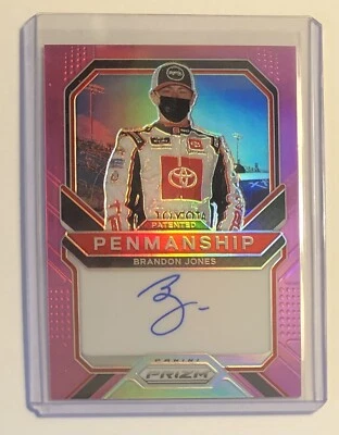 2021 Panini Prizm Patented Penmanship Pink Prizm /25 Brandon Jones #PP-BJ Auto - Image 1 of 2