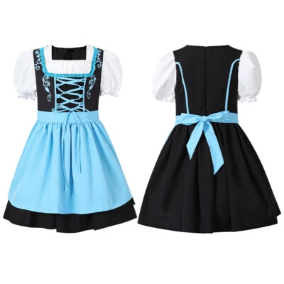 Disfraces festivos Oktoberfest Niñas Juegos con disfraces Vestido de Halloween Niños Conjunto de falda de criada Foto 1 de 4