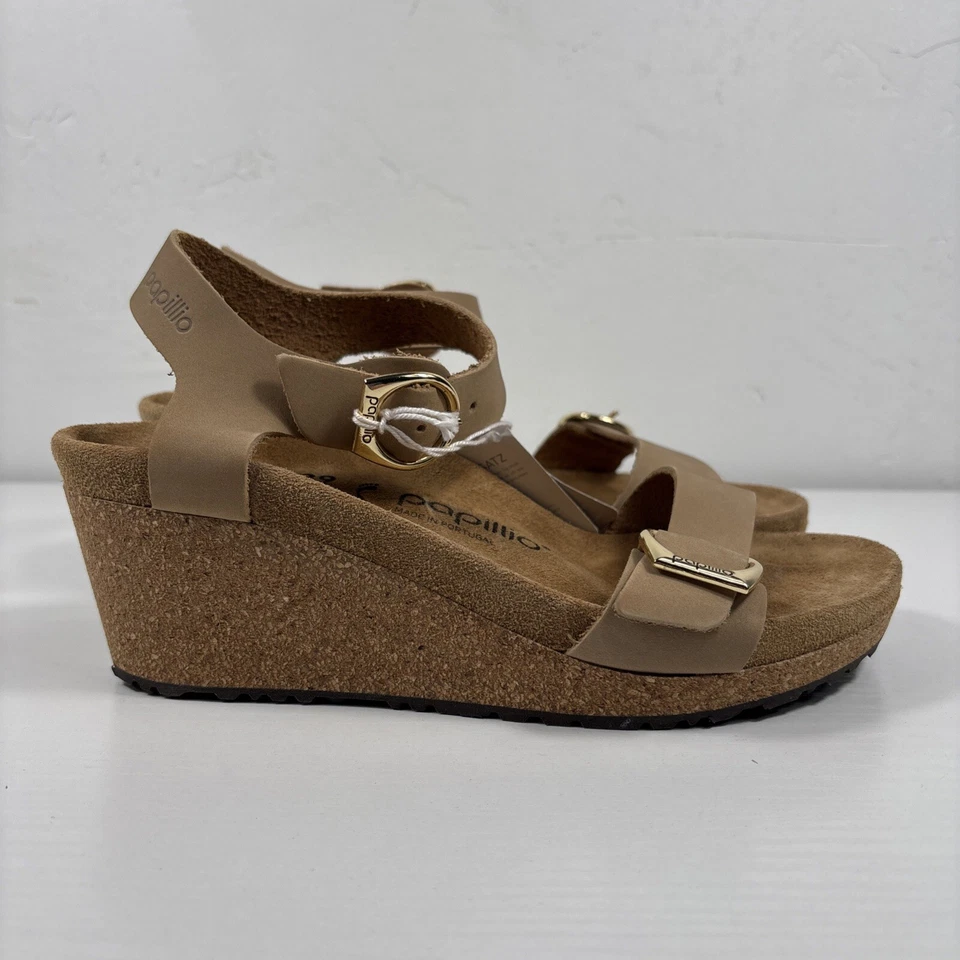 Fivela de anel Papillon Soley feminina tamanho 8 estreita deslizante de couro NOVO COM ETIQUETAS - Imagem 1 de 4