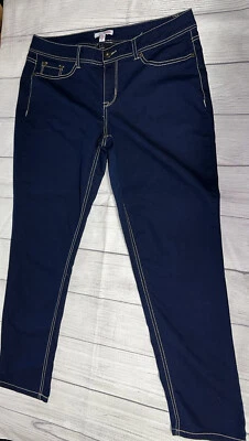 Pantalones de mezclilla ajustados Bongo talla 15 azul lavado oscuro elásticos bolsillos falsos Foto 1 de 4