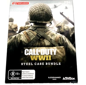 Call Of Duty WWII PS4 Steel Case Bundle EB Exclusive (2017) Brand New & Sealed - Picture 1 of 20