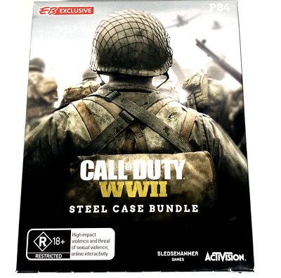 Call Of Duty WWII PS4 Steel Case Bundle EB Exclusive (2017) Brand New & Sealed - Image 1 of 4