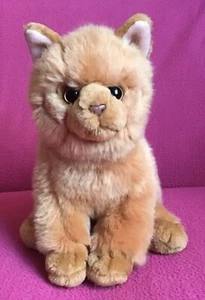 Teddy Hermann Pure Ginger Orange Cat Kitten Soft Plush Toy 10” - Picture 1 of 14