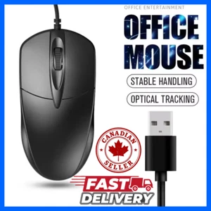 USB Optical Wired Mouse 1200DPI Anti-Slip Roller for Laptop PC Home Offifce - Picture 1 of 6