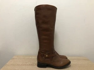 FREEFLEX LADIES BROWN LEATHER ZIP UP KNEE HIGH BOOTS SHOE UK SIZE 4 EUR 37 AB23 - Picture 1 of 6