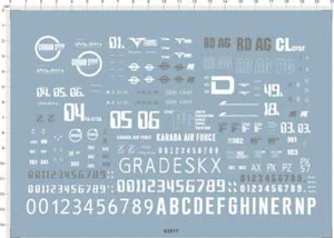 1/144 HG C3 Z PLUS Karaba gradeskx GDM Figure Model Kit Markings Water Decal - Picture 1 of 1